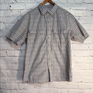 COLUMBIA‎ Men's Plaid Button-Down Short-Sleeve Shirt Omni-Shade Sun Protection
